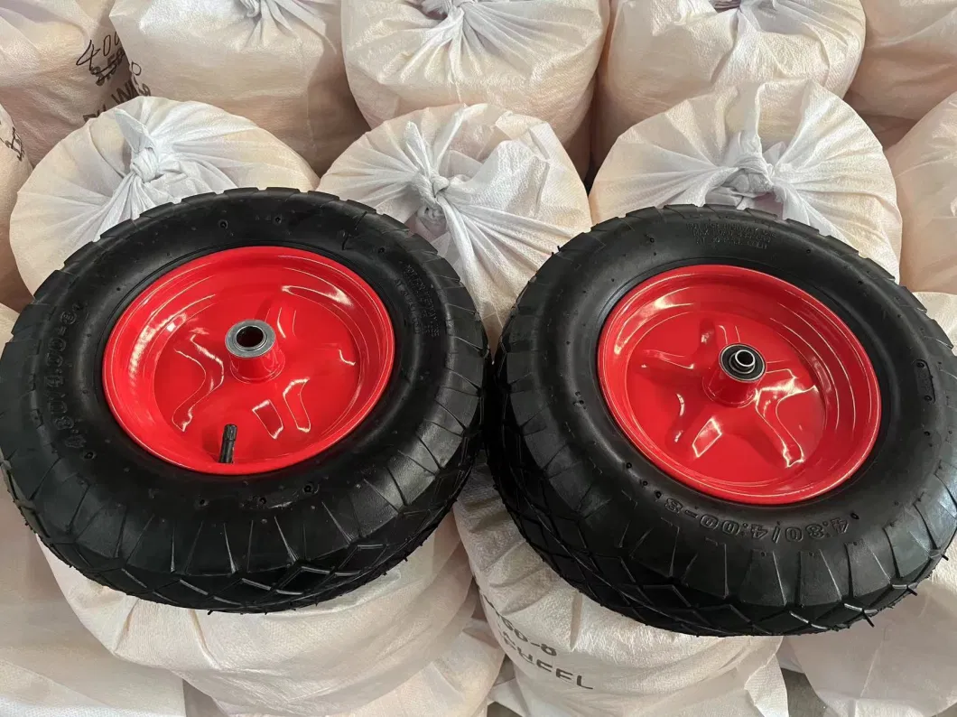 Heavy Duty Solid Rubber Polyurethane Foaming Flat Free PU Foam Trolley Wheelbarrow Wheels 3.50-8 4.10/3.50-8