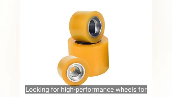 Factory Manufacturing Forklift Trolley Robot Solid PU Polyurethane Rubber Driving Caster Wheel