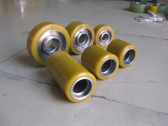 7.5′′ PU Wheels Drive Wheel Load Wheel Support Polyurethane Forklift Solid Tire Industrial Parts with Hub 190X54/60