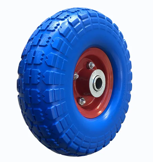 Solid Rubber Polyurethane Foaming Flat Free PU Foam Trolley Wheelbarrow Wheels 