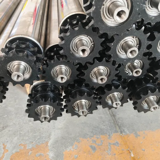 Steel Double Chain Galvanized Roller Double Chain Coated Polyurethane Roller 