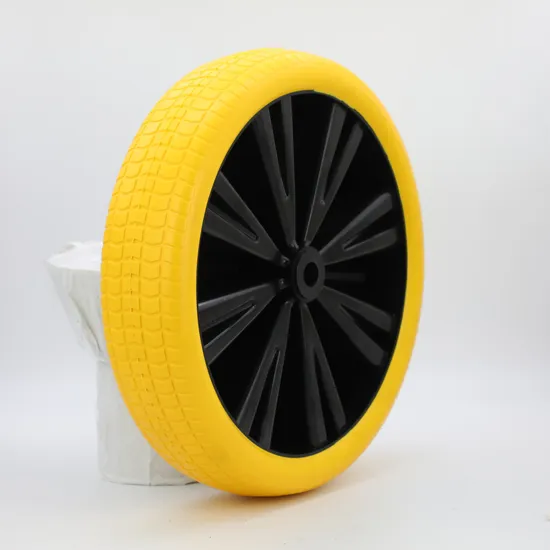 Solid Rubber Polyurethane Foaming Flat Free PU Foam Trolley Wheelbarrow Wheels 