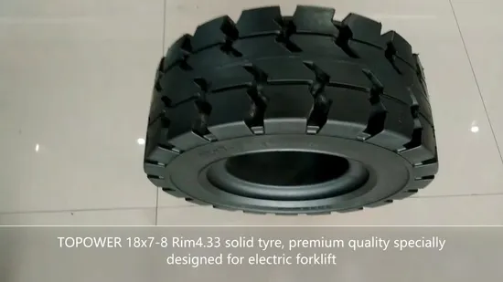 Topower Brand High Quality Non Marking Solid Rubber Tyres 18X7