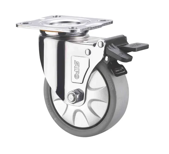 Caster Low Cost High Load Capacity Solid Polyurethane PUR Drive Wheel Support Caster Load Wheels Set for Forklift 