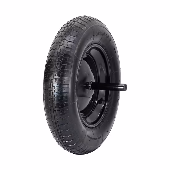 Heavy Duty Solid Rubber Polyurethane Foaming Flat Free PU Foam Trolley Wheelbarrow Wheels 3.50