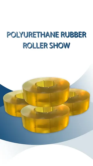 Molding Polyurethane Conveyor Rollers Laminating Rubber Coated Roller with Iron Center 