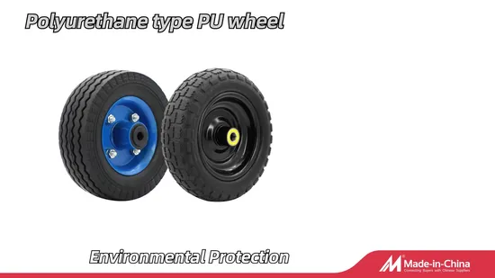 Solid Rubber Polyurethane Foaming Flat Free PU Foam Trolley Wheelbarrow Wheels 