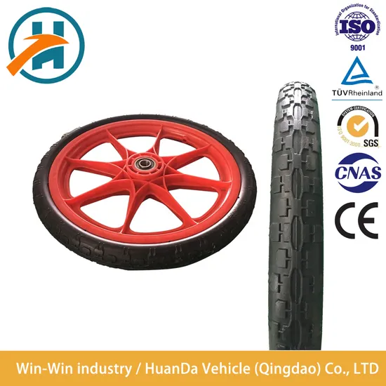 Factory Made Flat Free Polyurethane PU Foam Filled Wheels PU Foam Solid Wheel for Wheelbarrow and Truck Trolley Wagon 