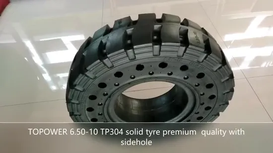 Forward Industry Group Super Quality Solid Tyre Manufacturer Tire for Forklift Sweeper with Side Hole 6.50