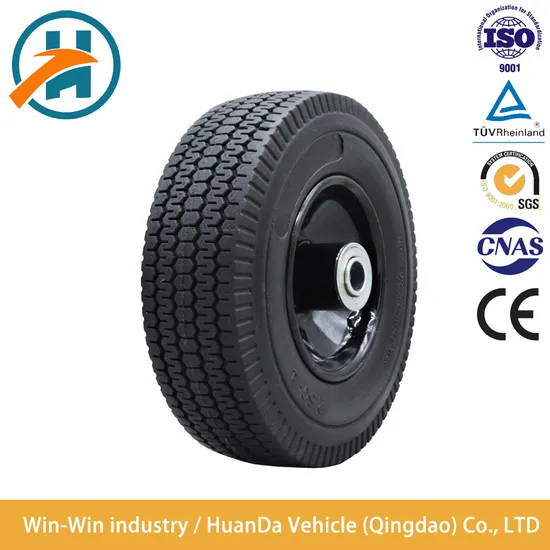 Wholesale 8 Inch Colorful Solid PU Polyurethane Puncture Proof Flat Free PU Foam Wheel Airless Semi Pneumatic Wheel 